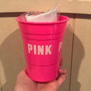 Pink cup with Floatie